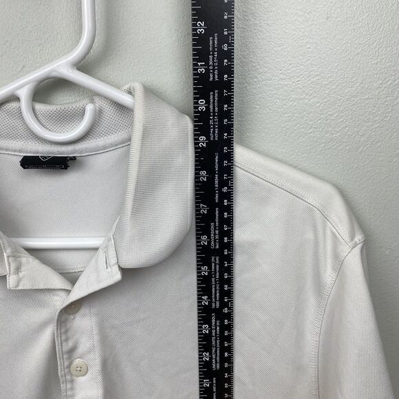 Nike Golf Men Polo Shirt Medium M White Logo Embroidered Short Sleeve Dri Fit UV - Picture 9 of 10